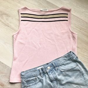 St. John Sport Pink Stripe Tank Top